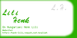 lili henk business card